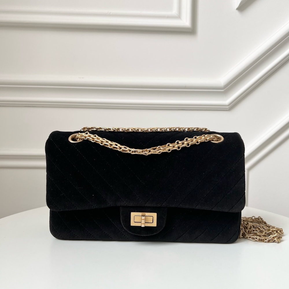 CHANEL REISSUE VELVET DOUBLE FLAP